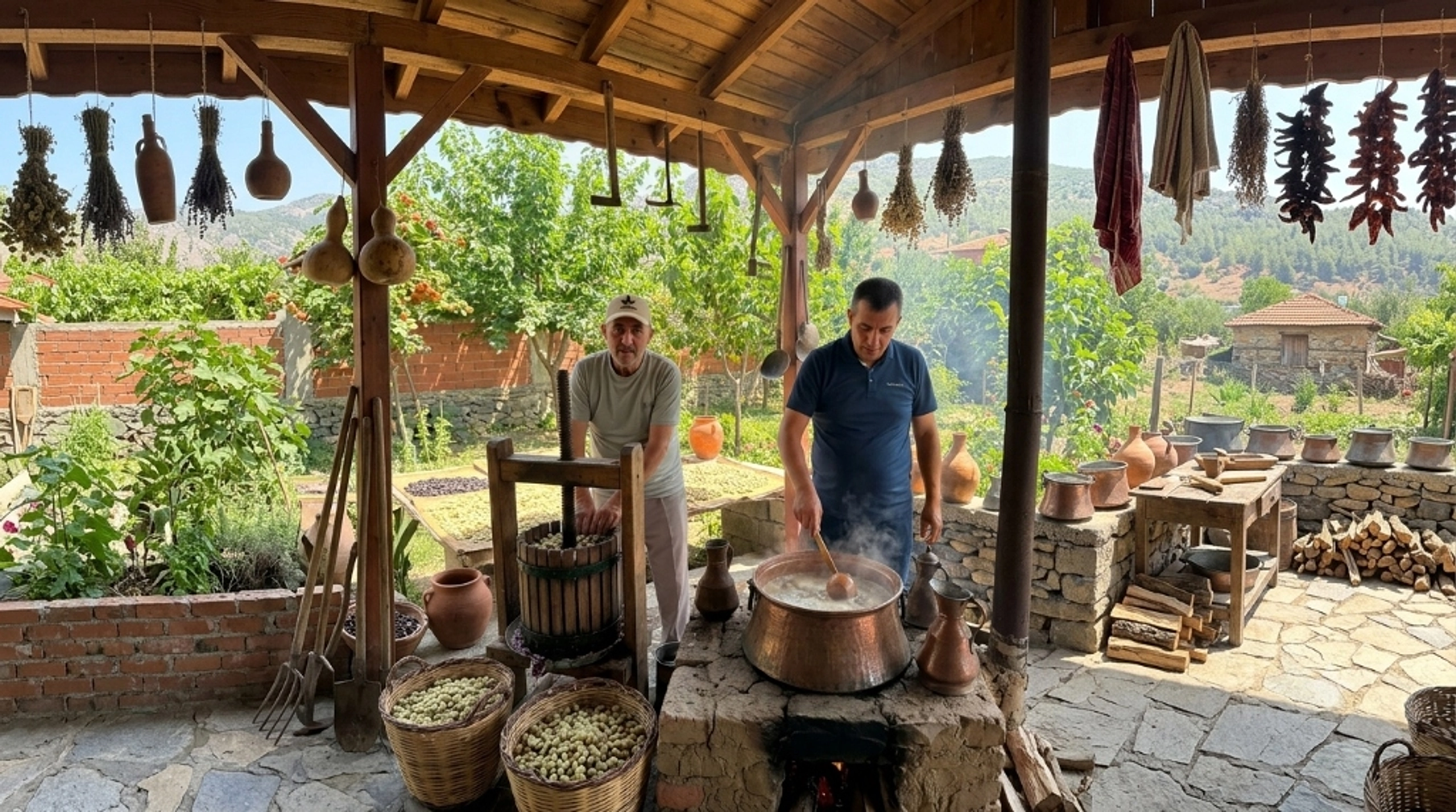 Geleneksel Bakır Kazan & Odun Ateşi