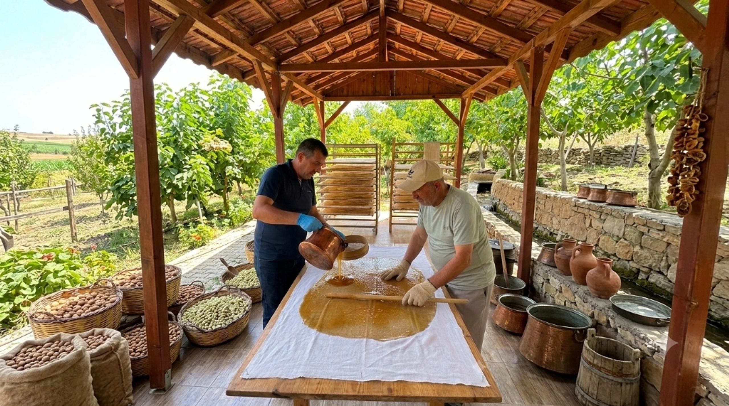 Güneşte Keten Bez Pestil Sergisi